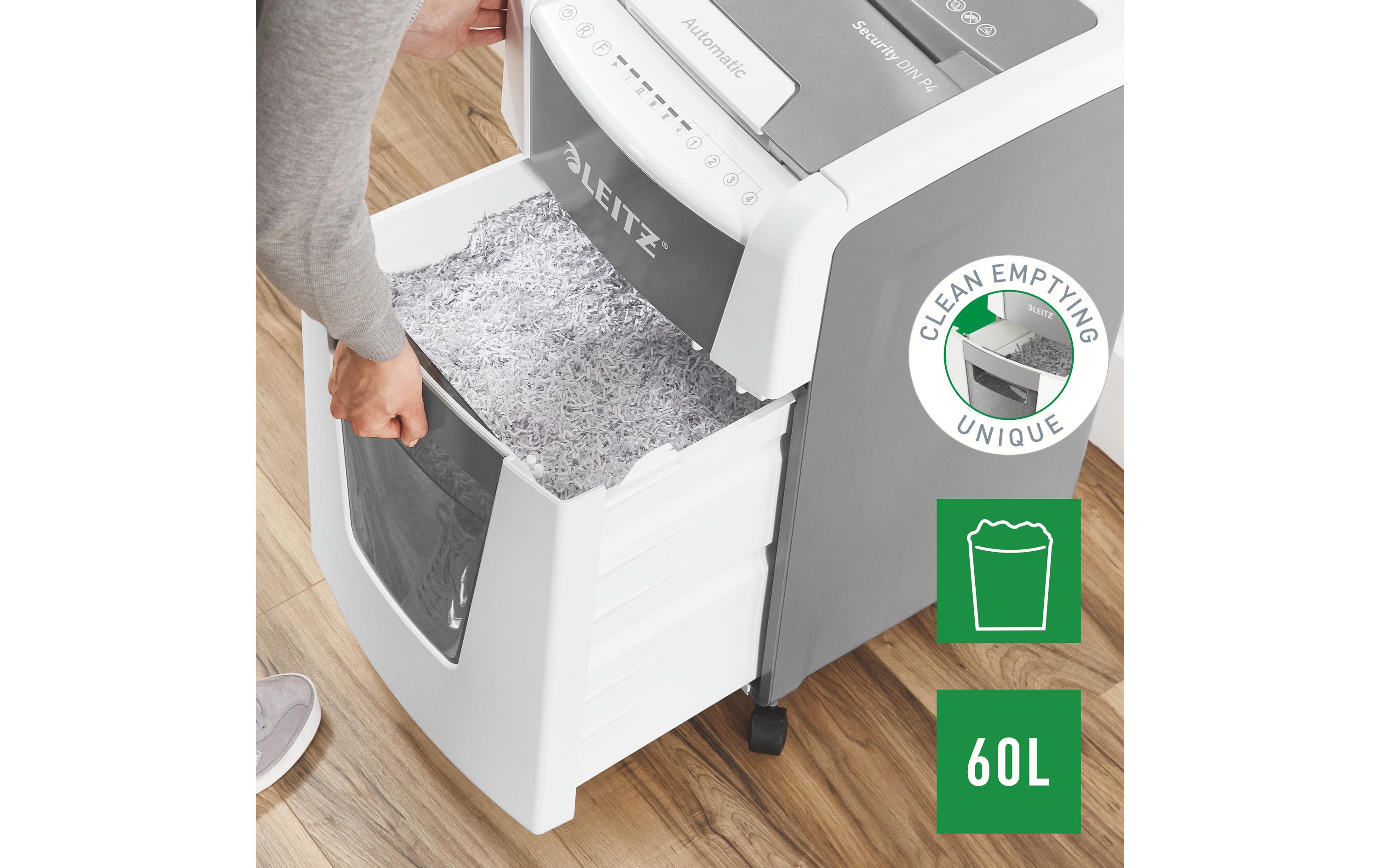 Aktenvernichter IQ Autofeed Office, P-4, 300 Blatt<br>Automatischer Dokumentenvernichter (auto) mit Partikelschnitt für sichere Vernichtung vertraulicher Unterlagen