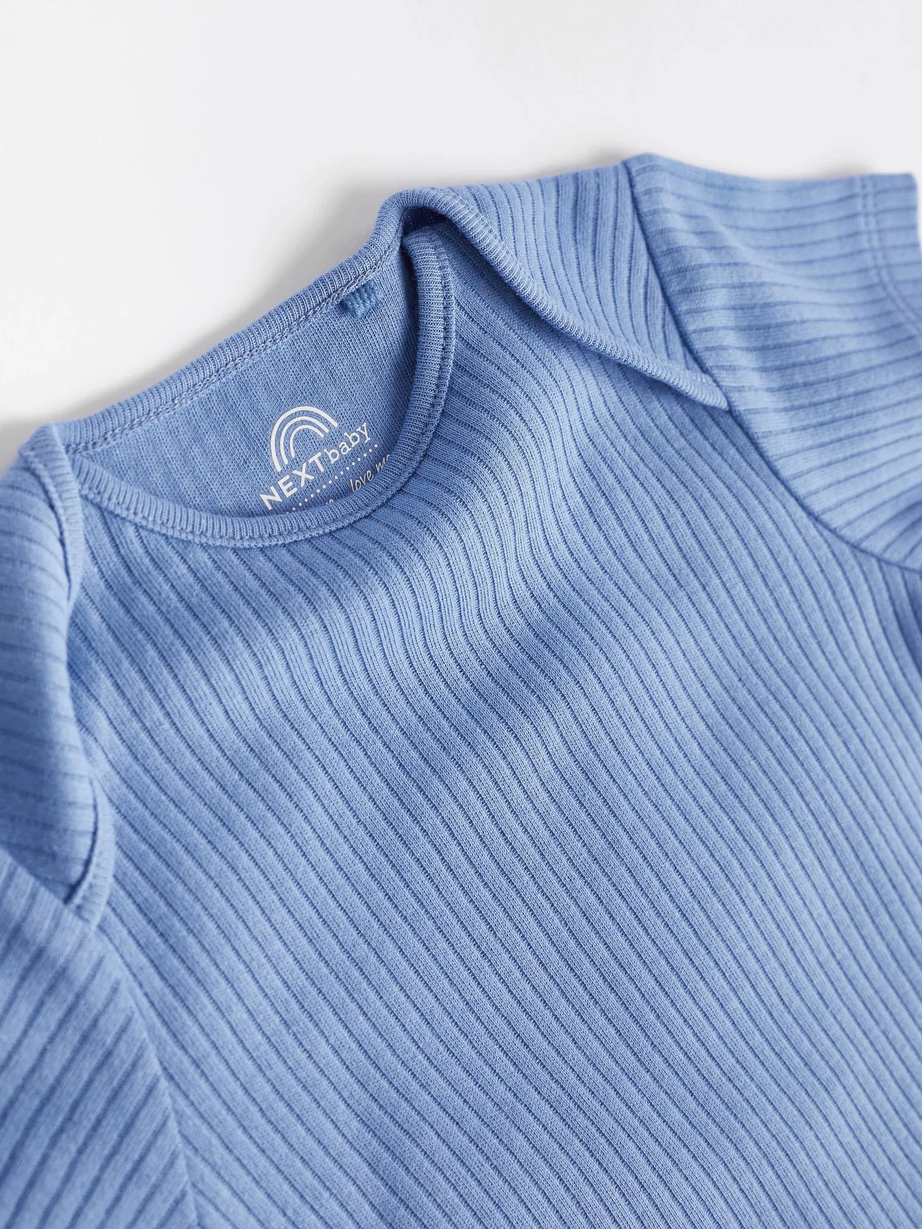 Blauw - Set van 5 babyrompertjes met korte mouwen