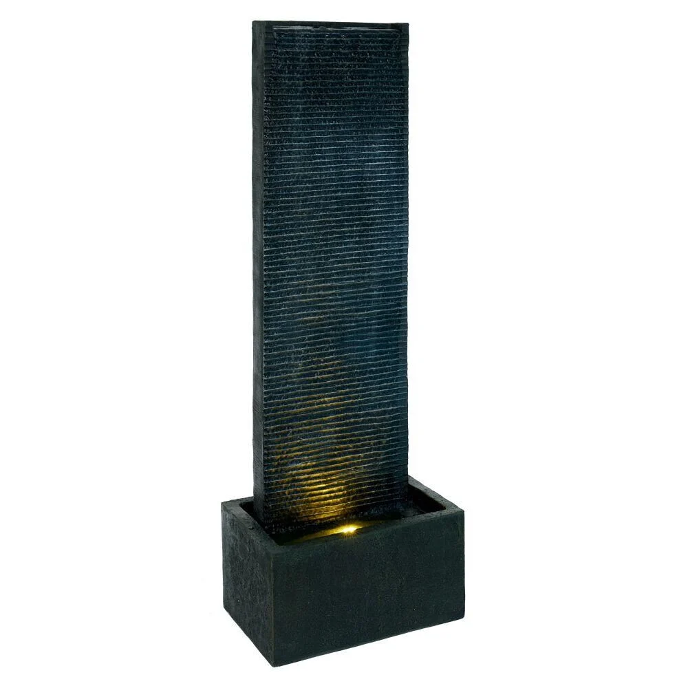 Fontaine de jardin lumineuse chute d'eau H99,5cm