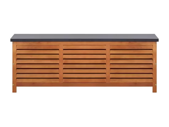 Boîte de rangement de jardin 150x50x55 cm Eucalyptus solide