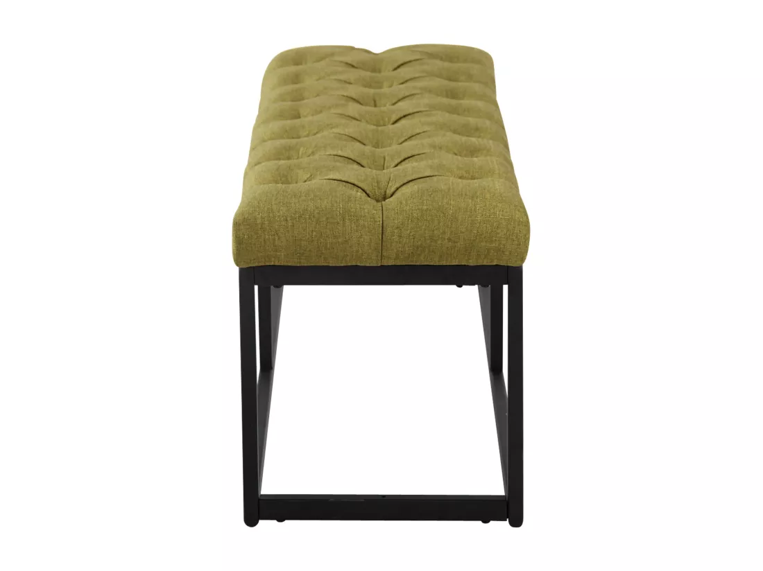 Banquette - Tissu & Métal noir mat - Vert - Amun