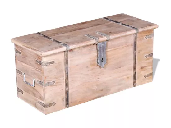 Ensemble de deux coffres de rangement Bois d'Acacia