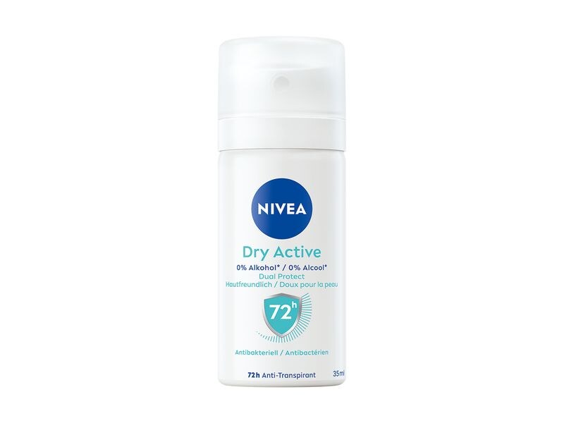 NIVEA Deo Spray Dry Active Mini 35 ml Dry Active Spray für 48 Stunden lang zuverlässigen Anti-Transpirant-Schutz