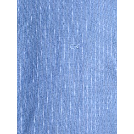 Calvin Klein Linen Stripe Skjorte, Blue, 44