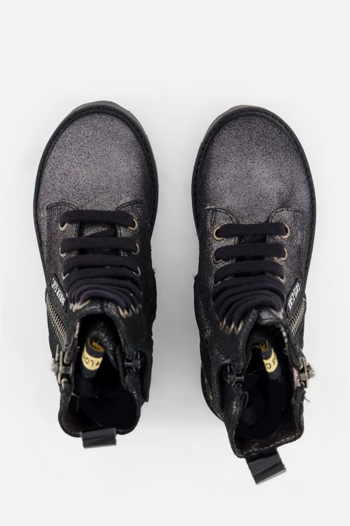Shoesme Veterboots zwart Leer