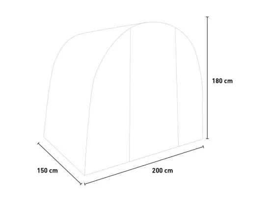 Serre De Jardin PVC 200x150xh180cm bâche pour plantes fleurs OUDOLF