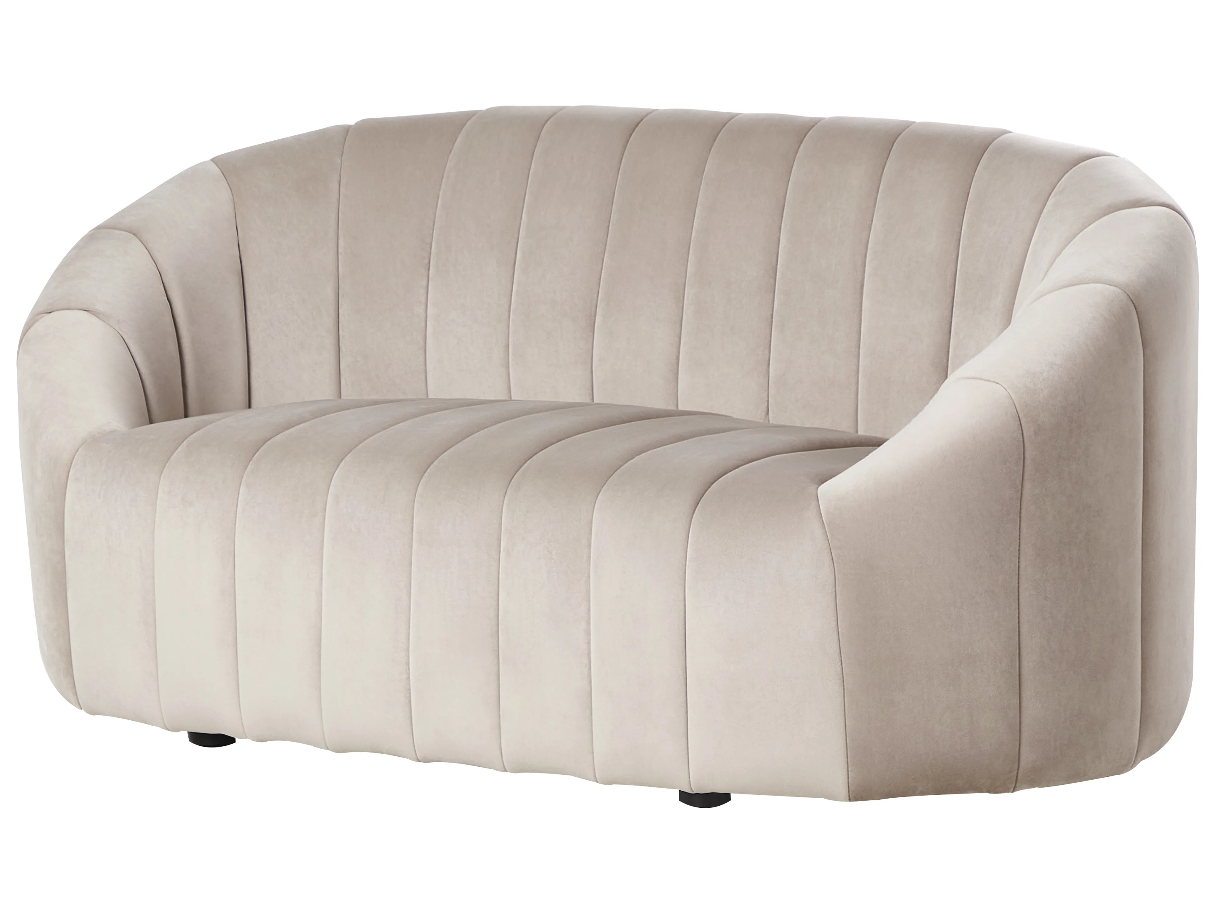 Bank 2-zits MALUNG Fluweel Beige