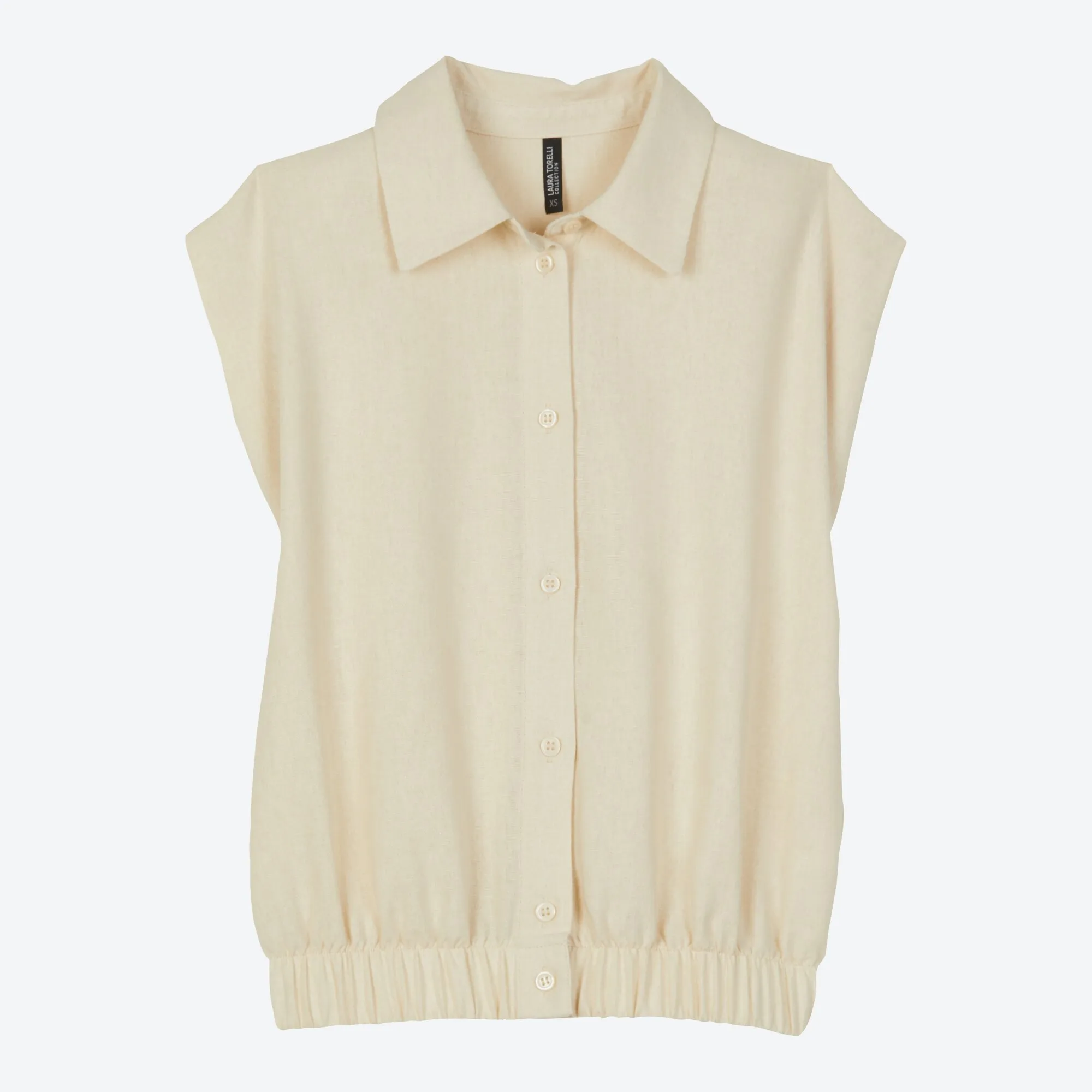 Damen-Bluse mit elastischem Taillenbund