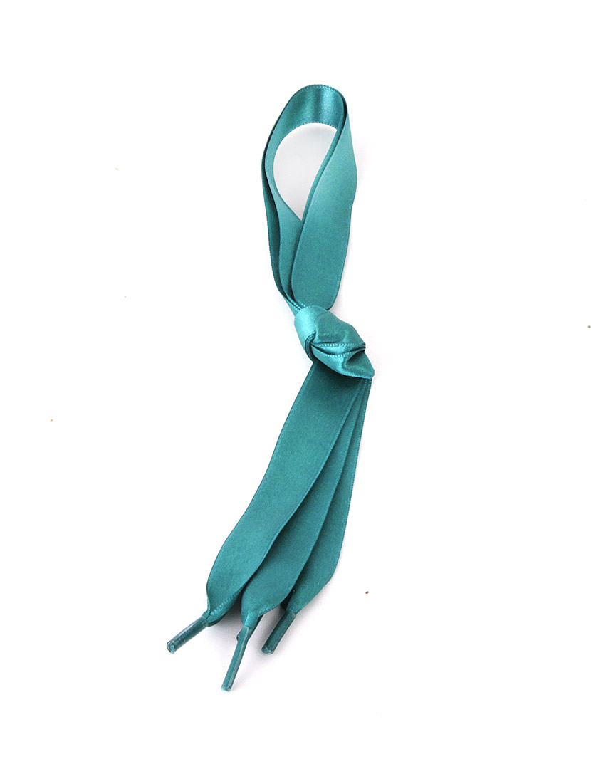 Child Satin Laces Green