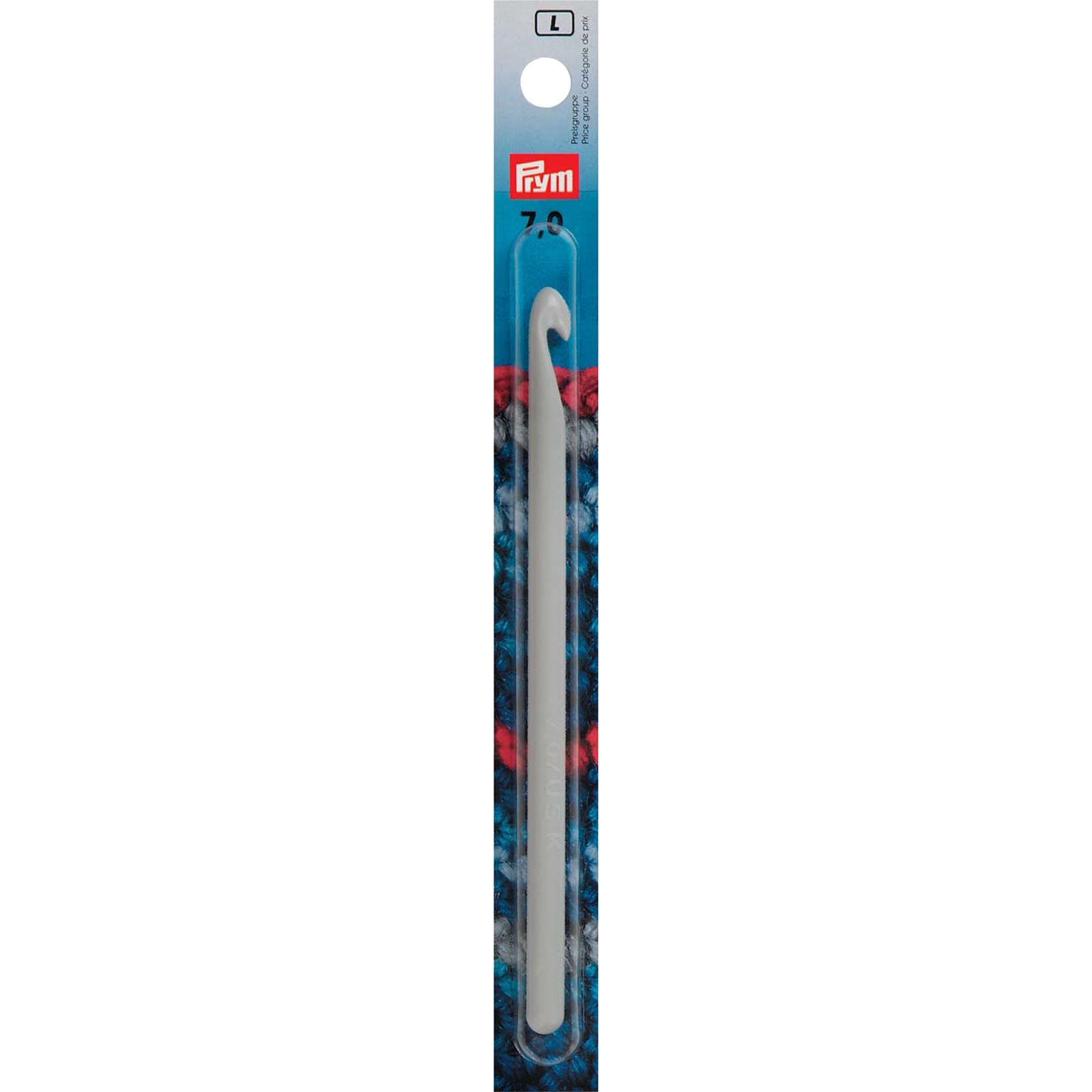 Woll-Häkelnadel - 7 mm breit - 13,5 cm lang - Kunststoff