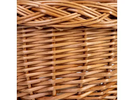 Panier en osier marron 24x19x11h/21hh