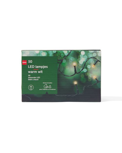guirlande lumineuse 50 lampes LED 8.67m blanc chaud