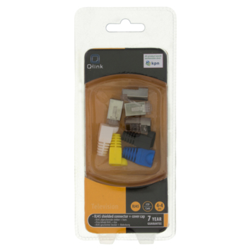 Q-Link FTP connector RJ45 met hoesje 8 stuks KPN keur