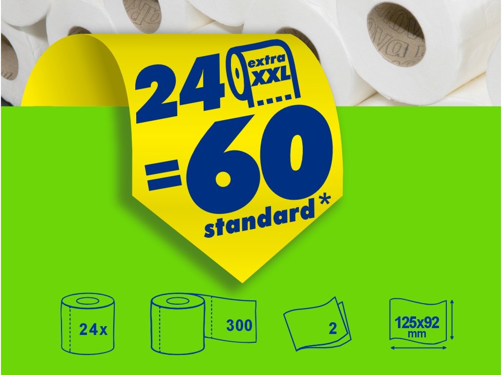PAPEL RENOVA HIGIÉNICO COMPACT XXL 24 ROLOS = 60 ROLOS