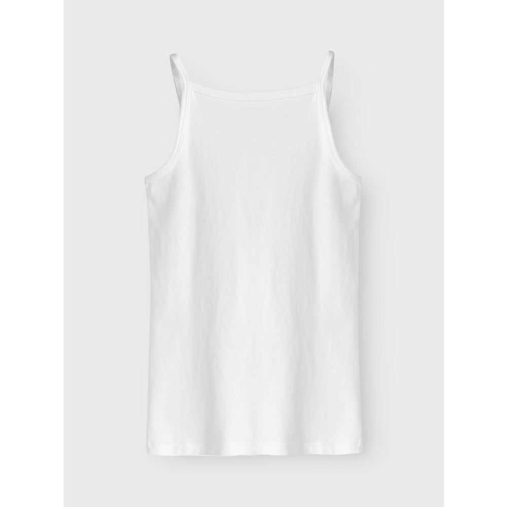 Køb Name It Black Strop Top 4-Pak Black White Solid Noos