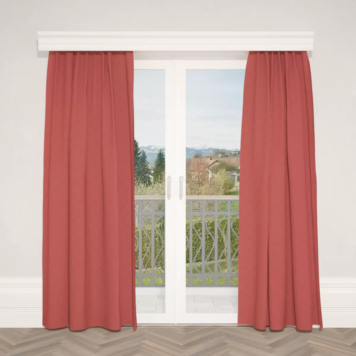 Verdunkelungsvorhang Satin Rot