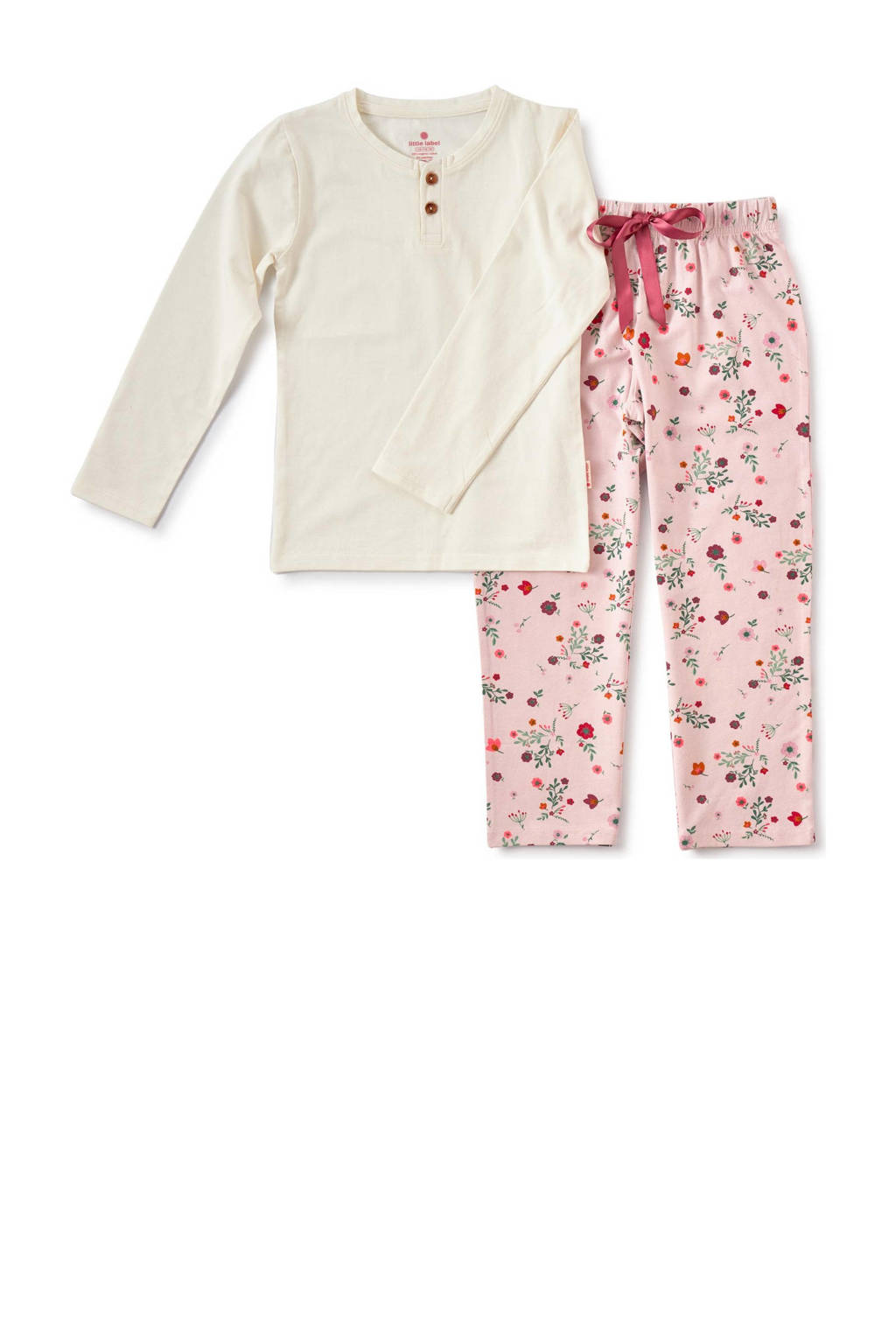 Little Label gebloemde pyjama van katoen roze