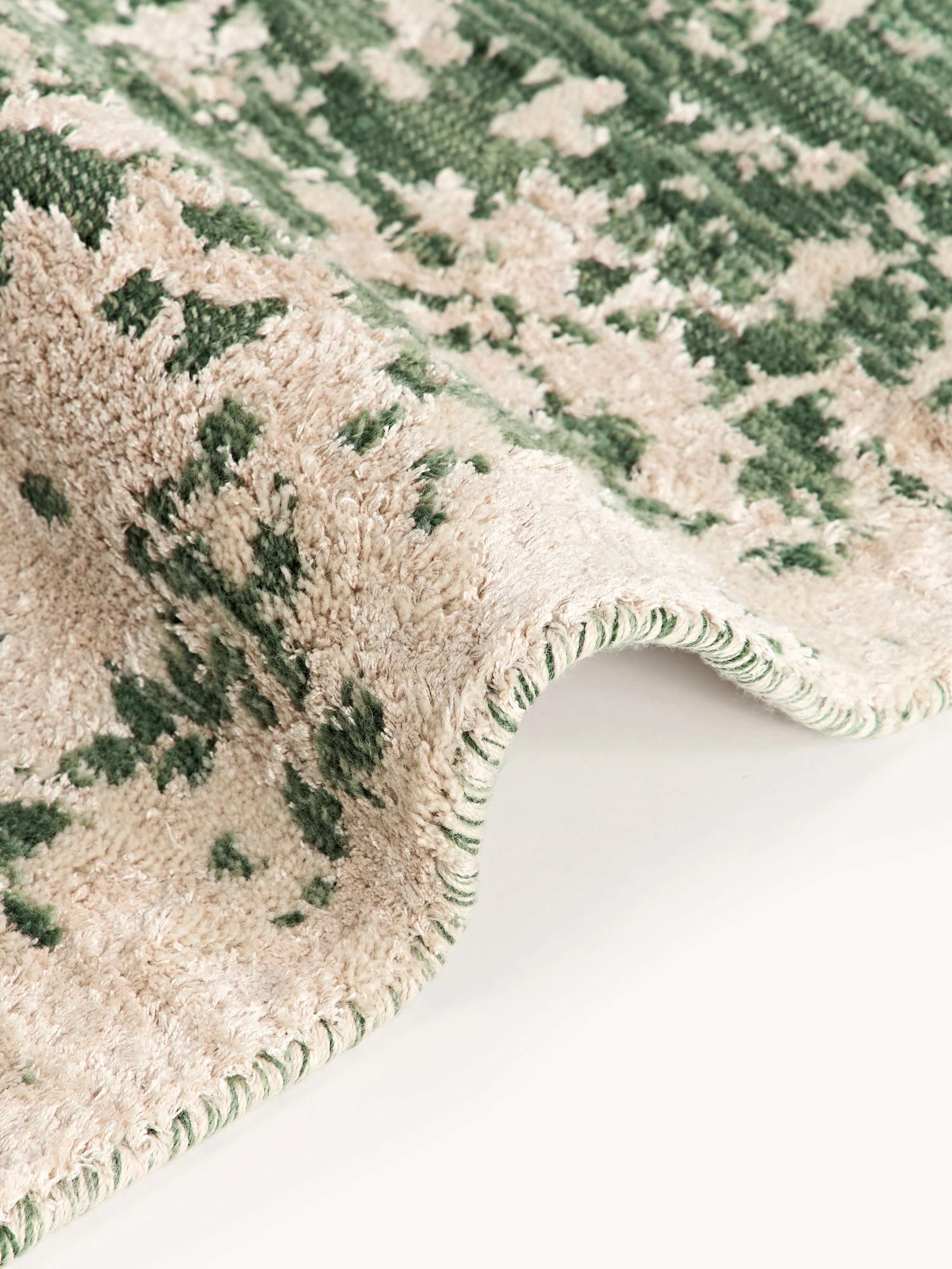 Handgeweven wollen loper Cynthia met abstract patroon