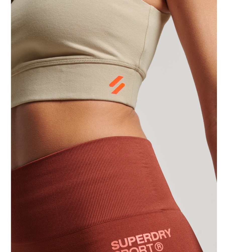 Sutiã esportivo Superdry Core de algodão orgânico bege