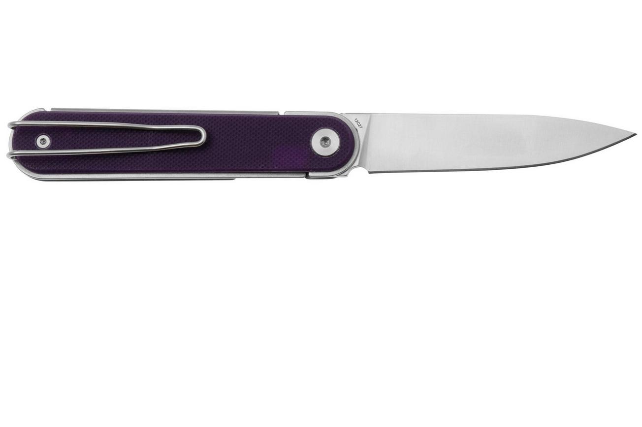 Real Steel Iris Front Flipper 8061BP Satin 12C27, Purple G10, zakmes