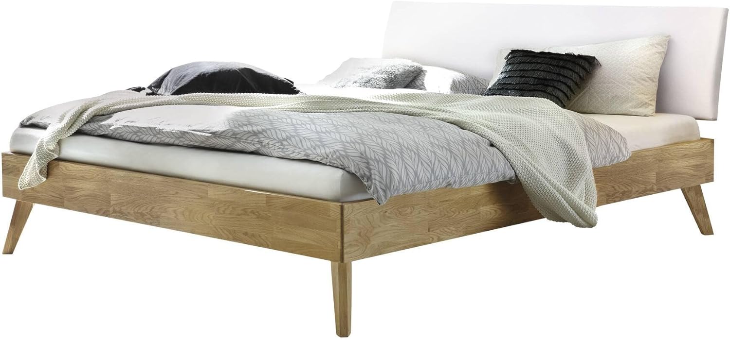 Hasena Trento Bett Pesaro 25 Eiche Bianco Kopfteil weiß 90x200