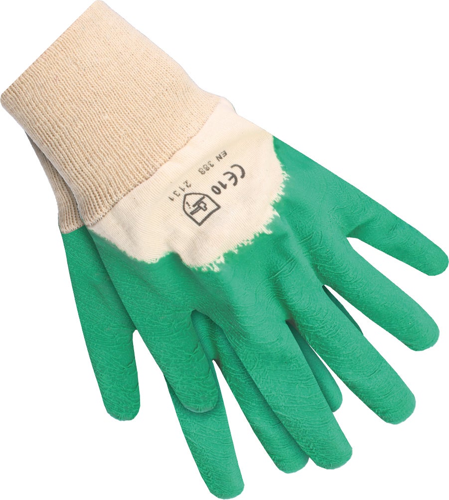 Talen Tools tuinhandschoenen maat L katoen/latex groen