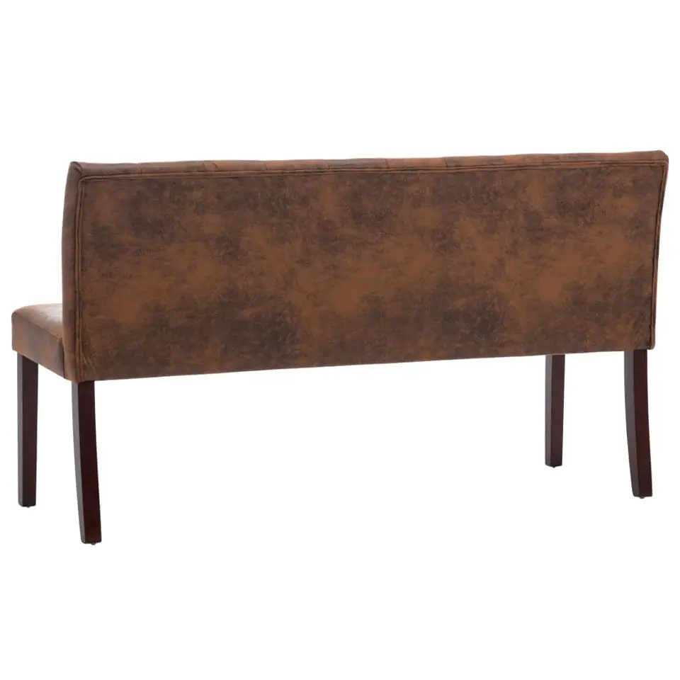 vidaXL - Bank - Bruin - Suède - 148.5 cm
