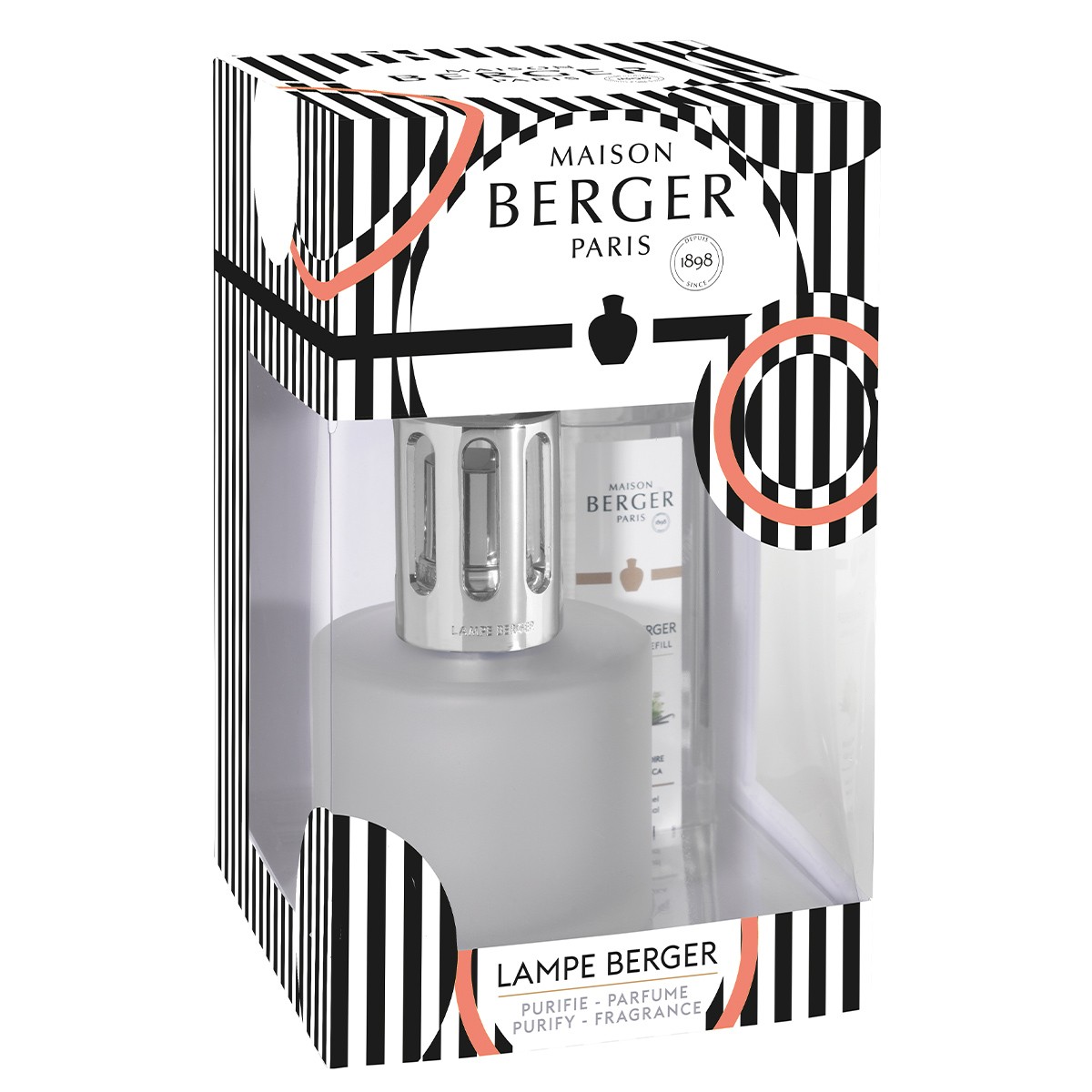 Coffret lampe à catalyse - Illusion givre - Angélique noir - 250 ml