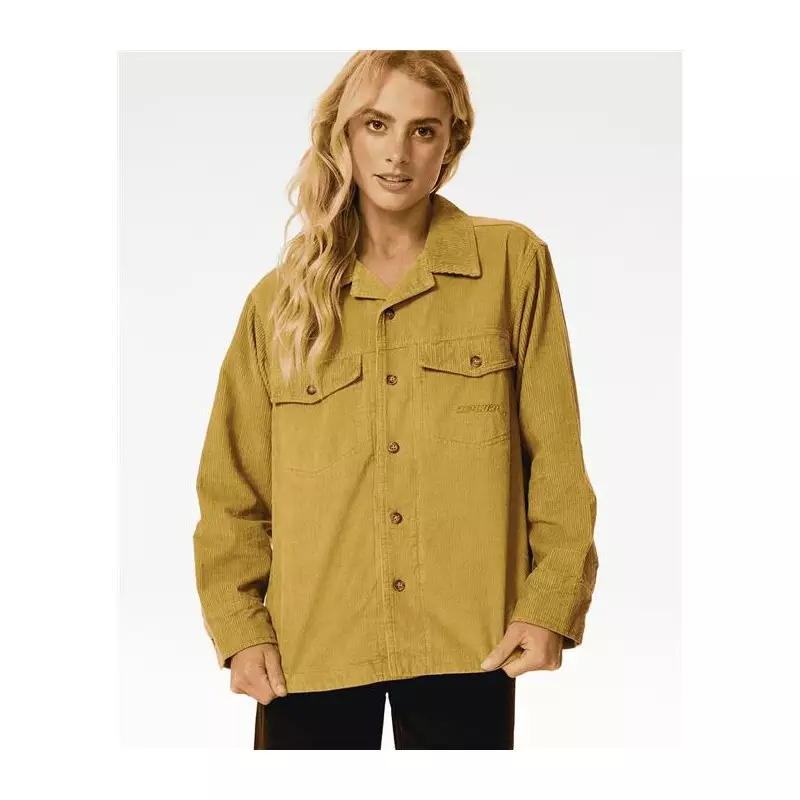 Chemise femme RIPCURL Stevie Cord Shirt Khaki