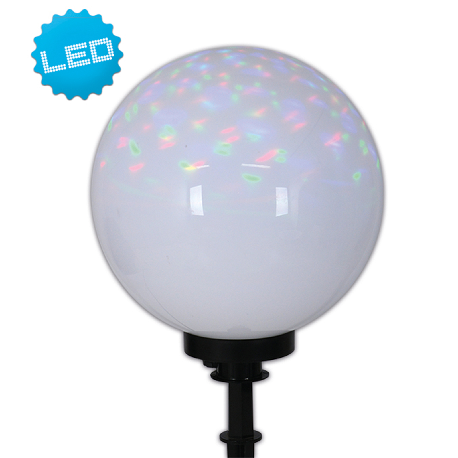 Kugelerdspieß BALL - weiß-schwarz - Ø 30 cm