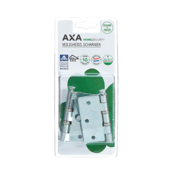 AXA Veiligheidsscharnier kogellager rechte hoeken SKG 2-sterren verzinkt 76x76 mm 2 stuks