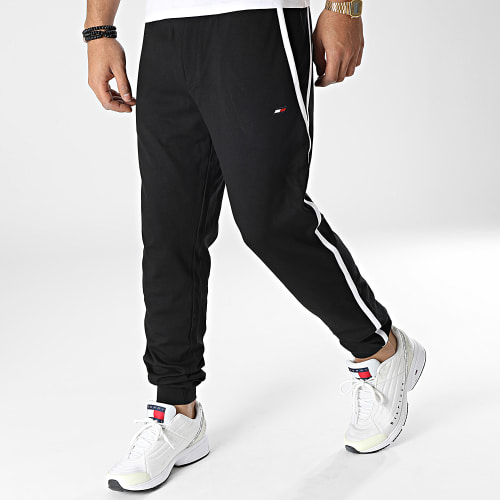 Pantalon Jogging A Bandes Trim 7555 Noir