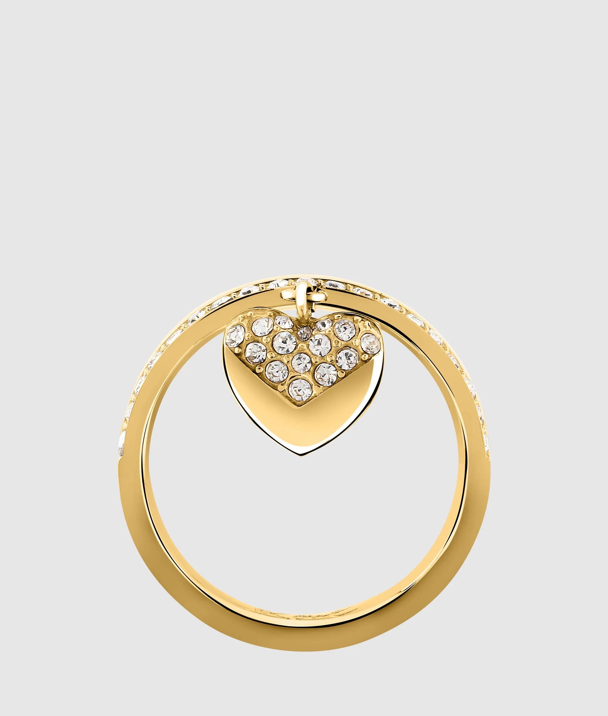 Ring met hangend hartbedel