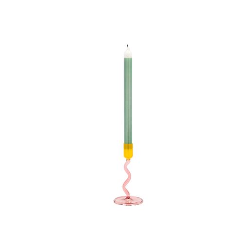 Villa Collection Styles Glaslysestage, Rose/Yellow
