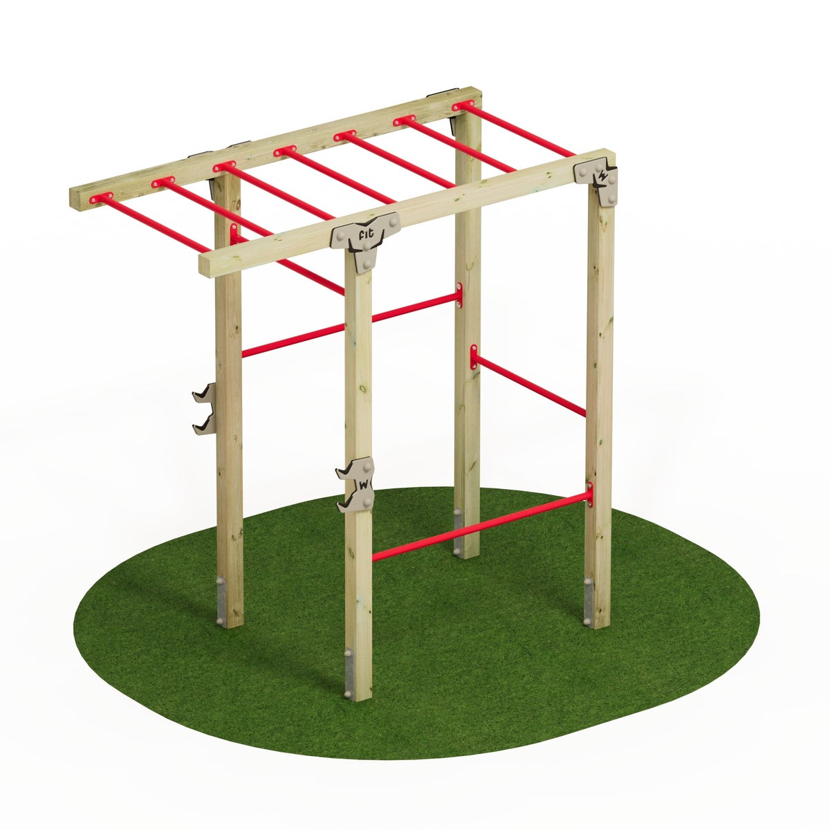 WICKEY FIT Base 425 – outdoor fitnesstoestel – rood