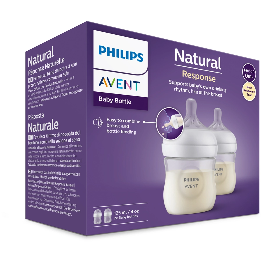 Philips Avent Babyflasche SCY90002 Natural Response 125ml 2 Stück