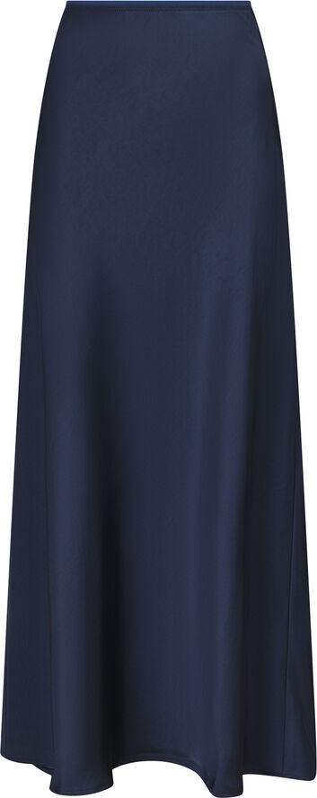 Neo Noir Vicky Heavy Sateen Skirt Midnight blue