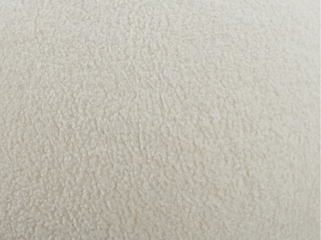 Pouf en tissu bouclette blanc VALEZIO