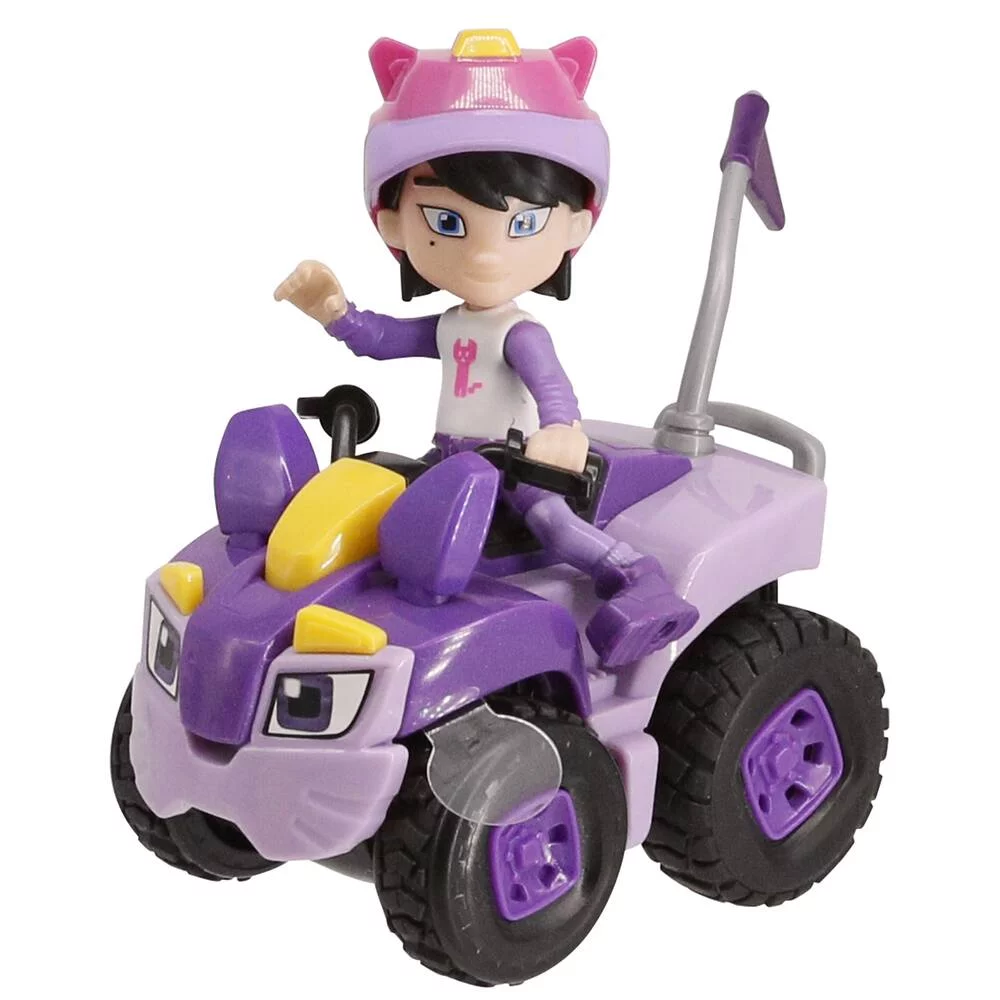 VEHICULE A FONCTION POWER UP + 1 FIGURINE ARTICULEE 8 CM REV&ROLL