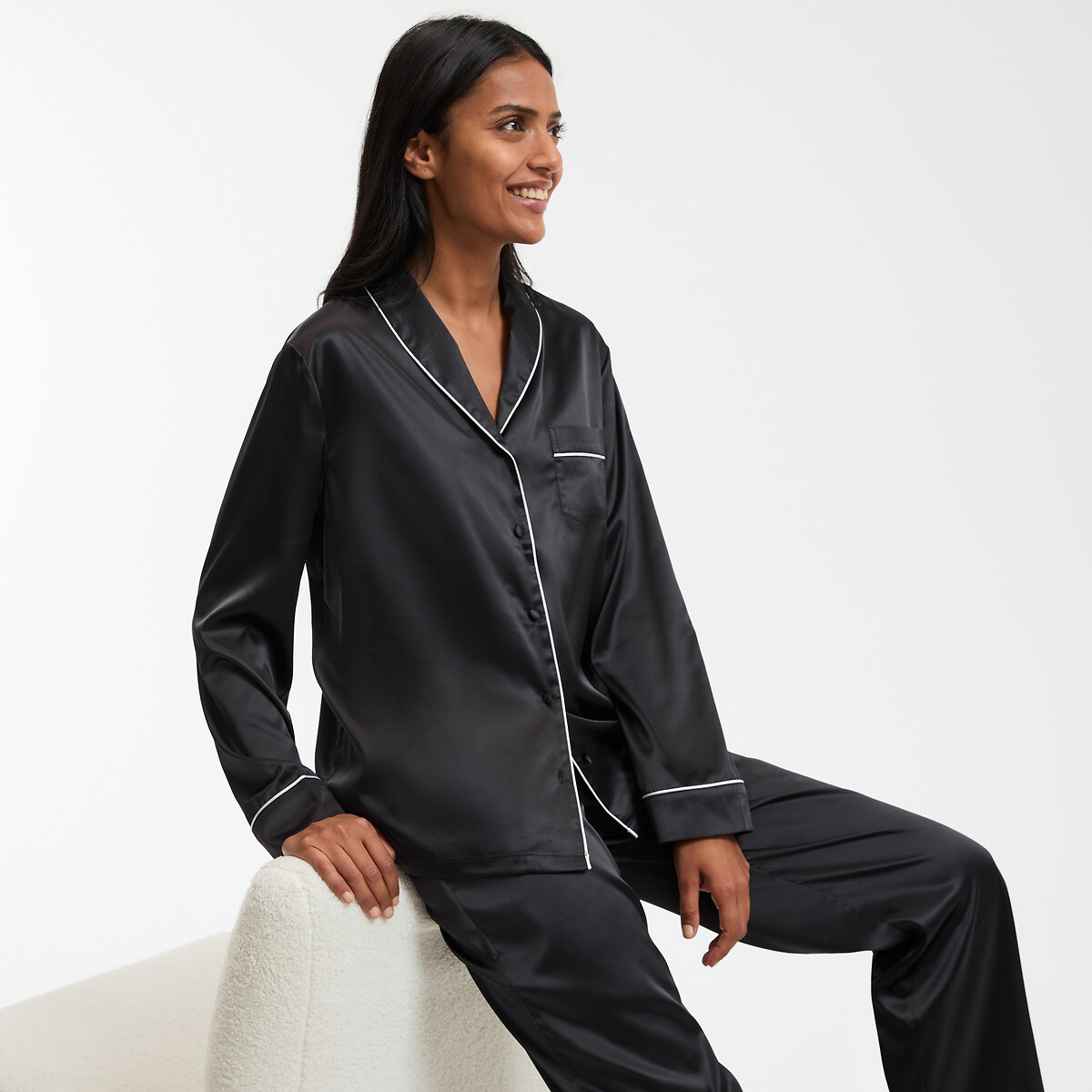 ANNE WEYBURN<br>Pijama de cetim, Signature