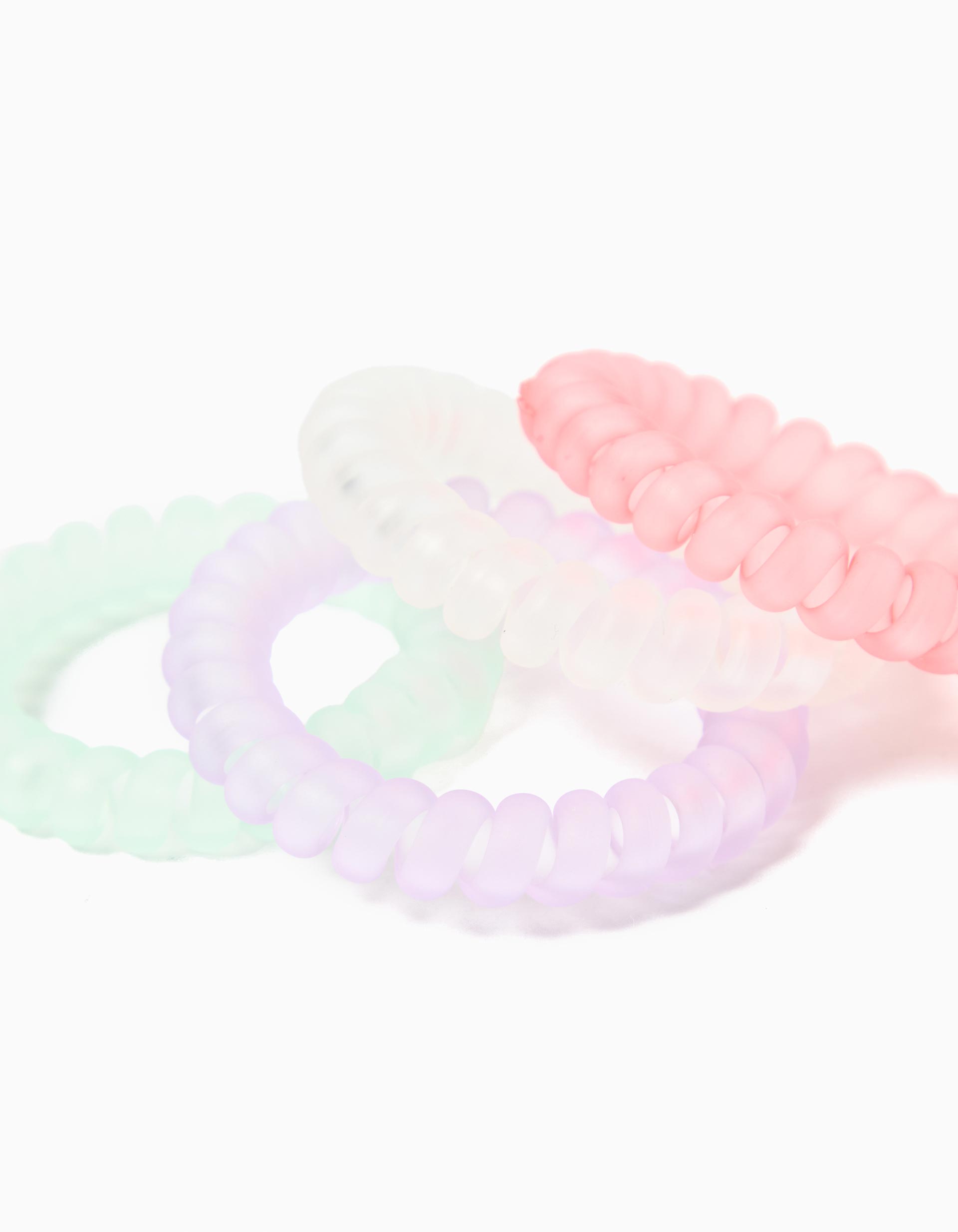 Pack 4 Elásticos de Cabelo, Menina, Multicor