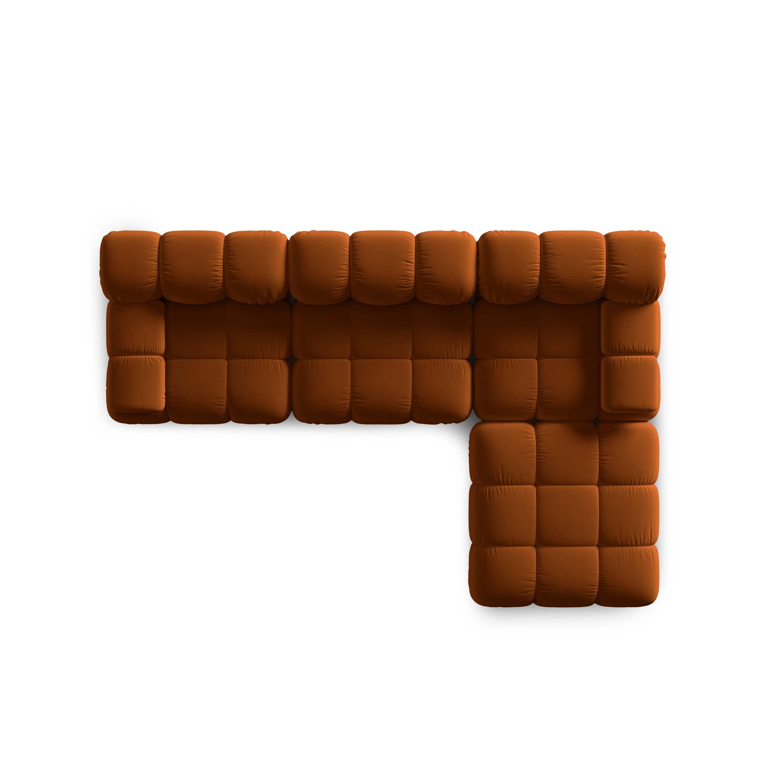 Milo Casa Tropea Modulaire Modulaire 3-zitsbank met Hocker - Terracotta