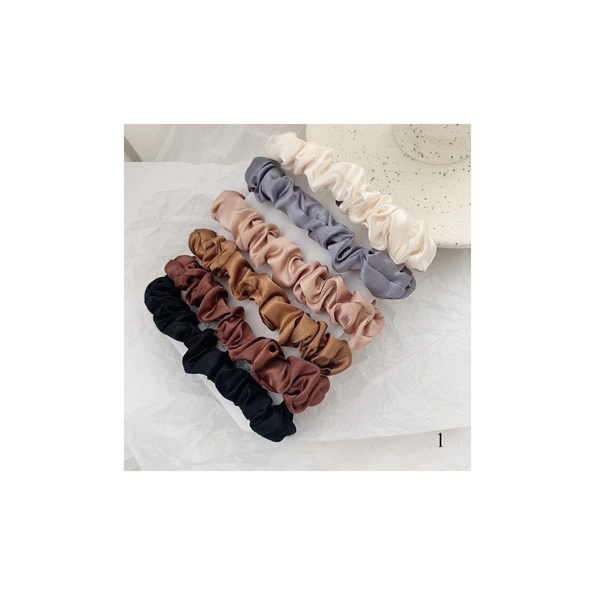 Scrunchies 6-pakning Flerfarget