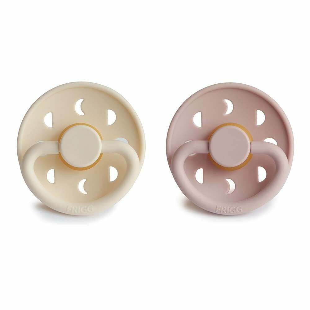 Frigg Fopspeen Moon maat 2 6-18 mnd Blush Cream2 stuks