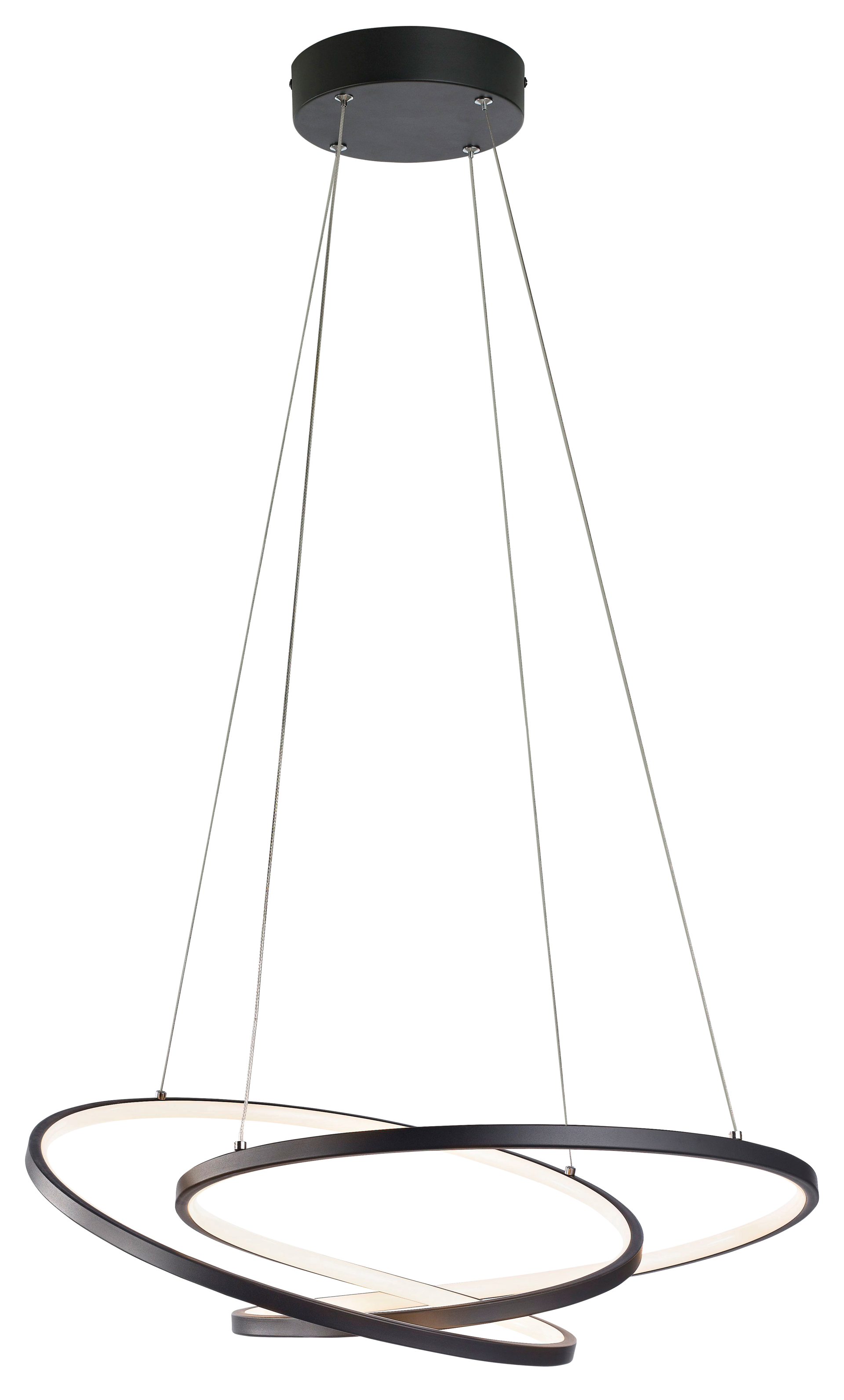 casaNOVA LED Pendelleuchte SPIRO 63 cm sch´warz