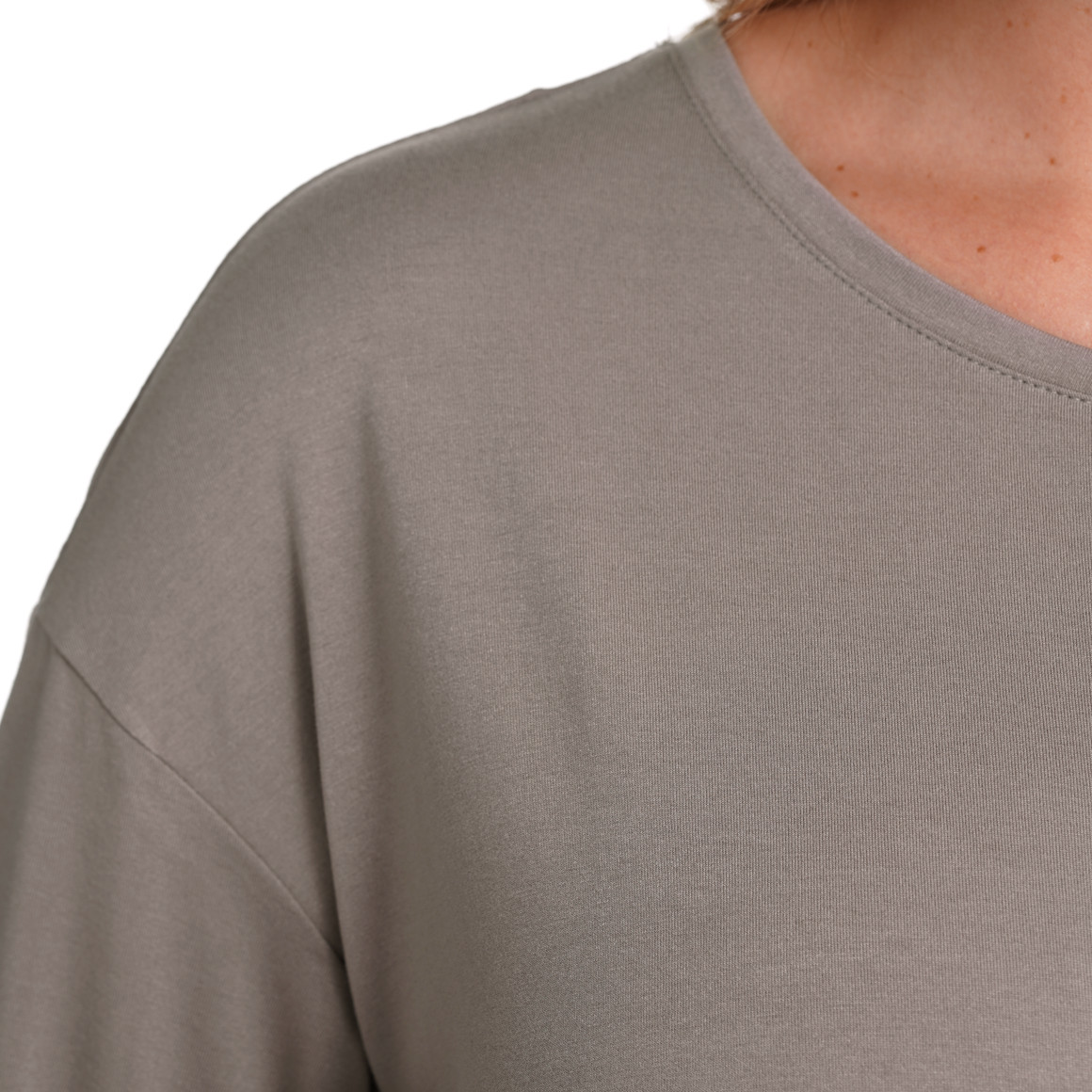 Gina Benotti Damen Longshirt im schlichten Dessin beige