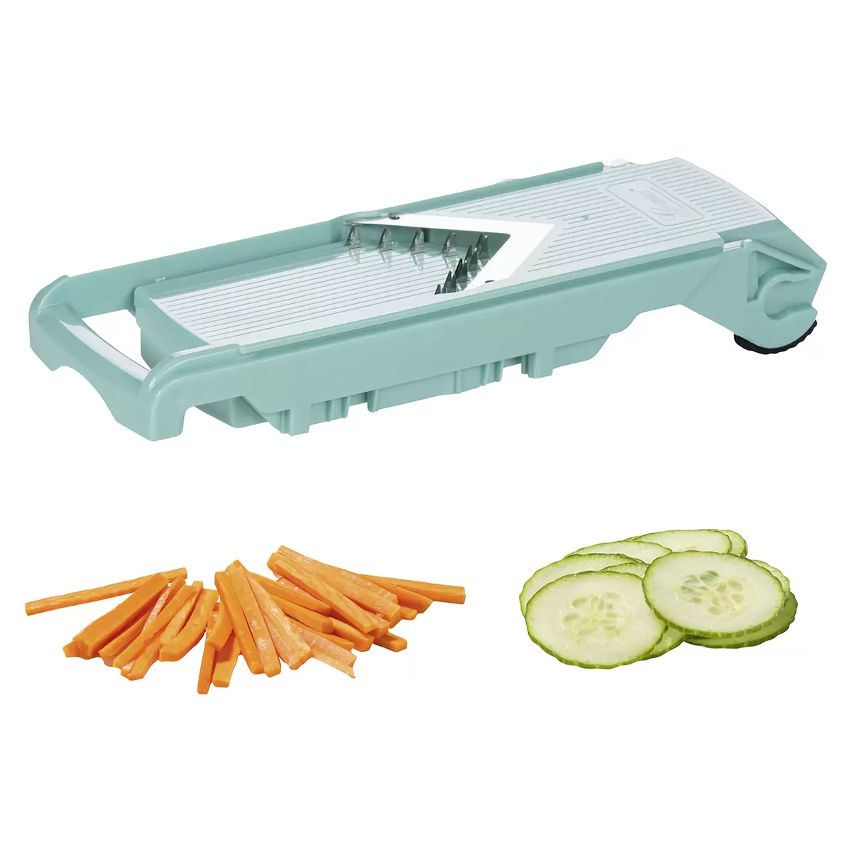 Küchenreibe Genius silber,türkis