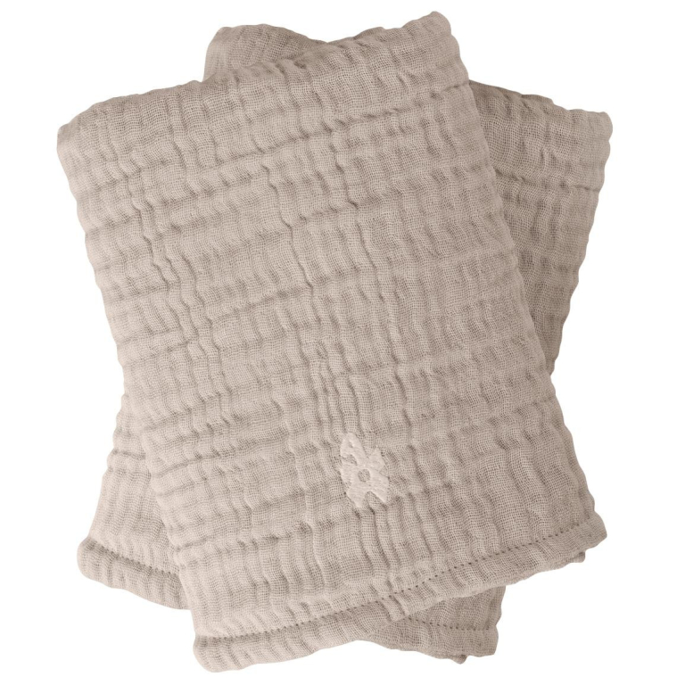 Sebra Verschoningsdoek Mousseline 6 lagen set van 2 Beige