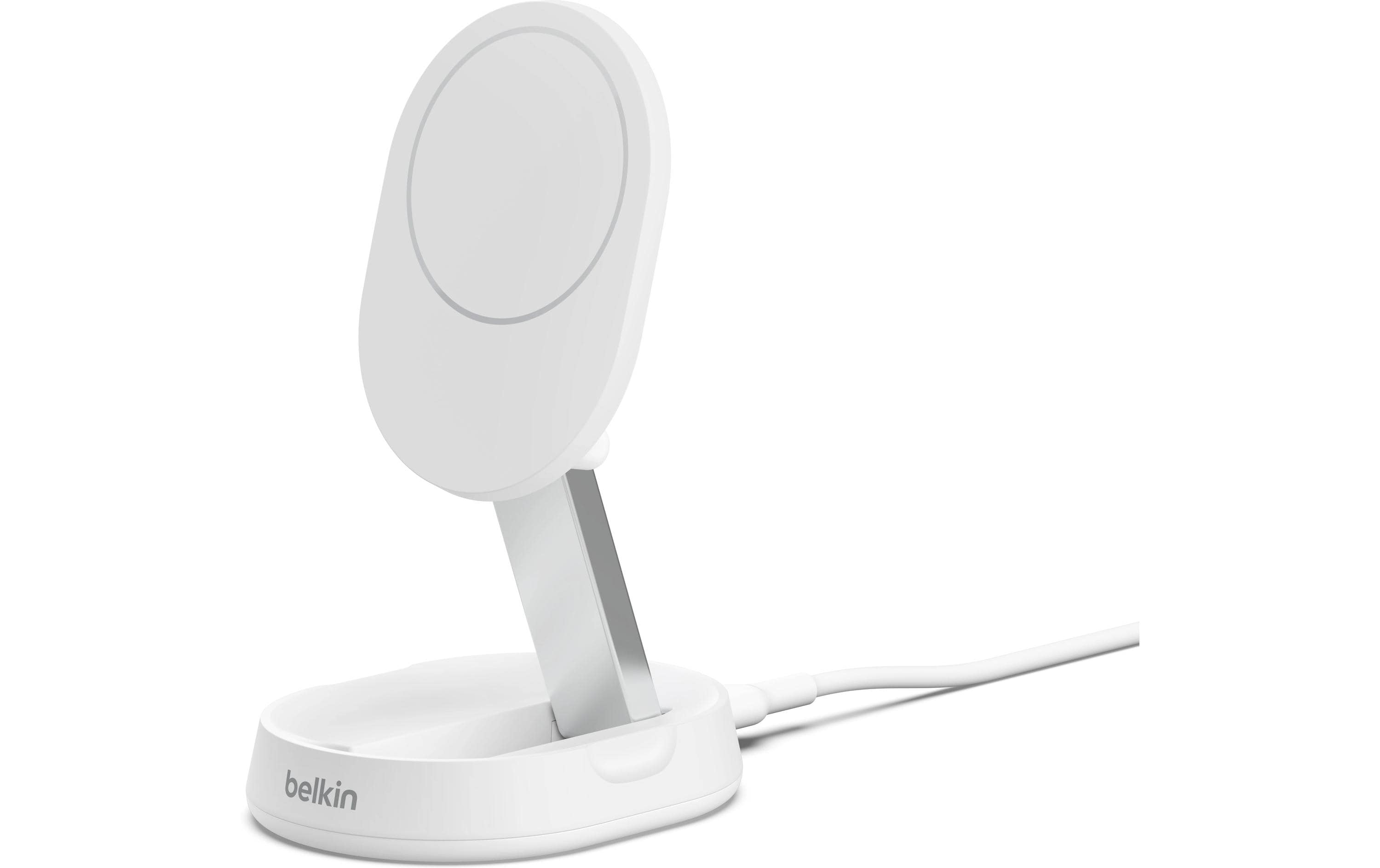 Wireless Charger Boost Charge Pro Weiss inkl. NetzteilVerstellbare kabellose magnetische Ladestation mit Qi2