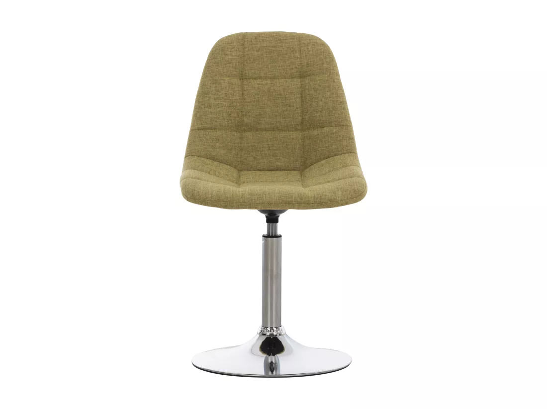 Chaise de bureau - Tissu & Métal chromé - Vert - Emil